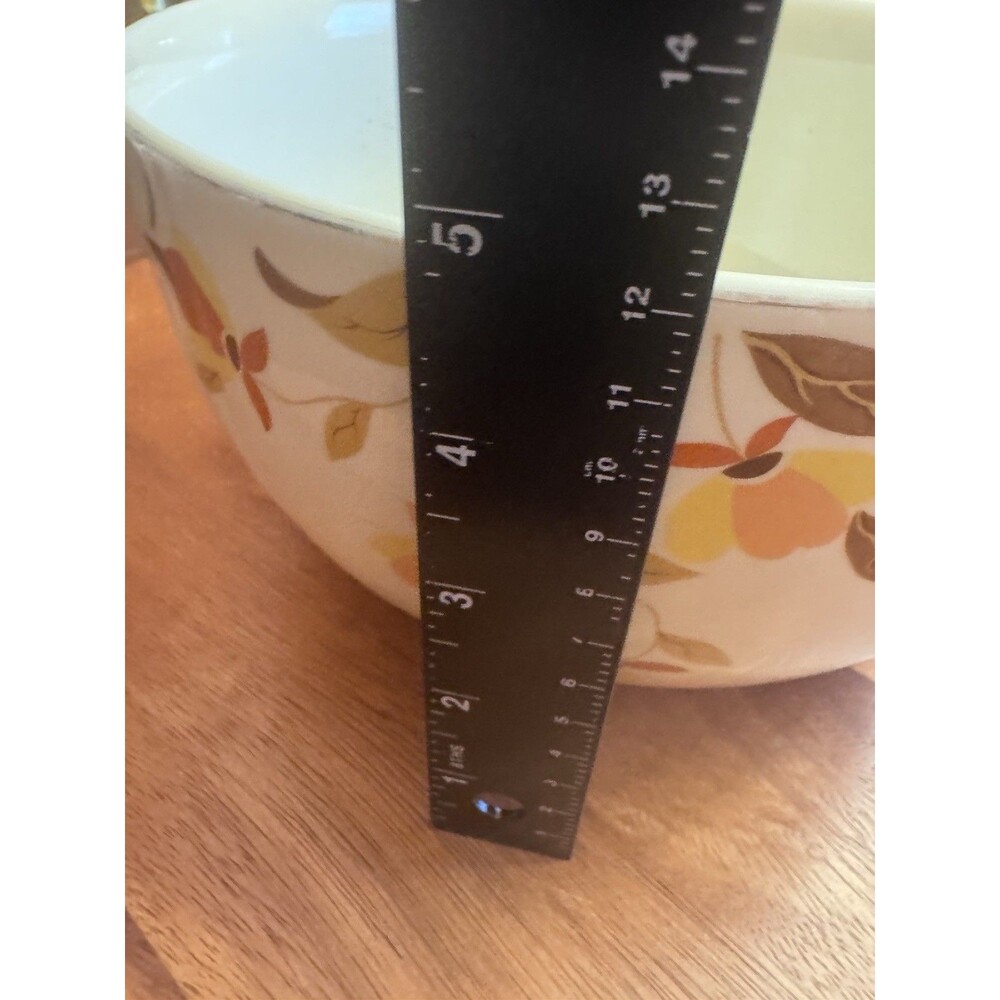 9" 3 1/2 Qt Radiance Bowl Autumn Leaf by Hall - Picture 3 of 4